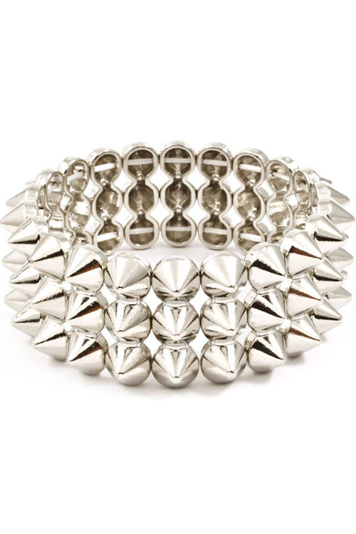New Spiked Bracelets Fashion Urban Spike Stretch Womens Girls Punk Jewelry Trend | eBay