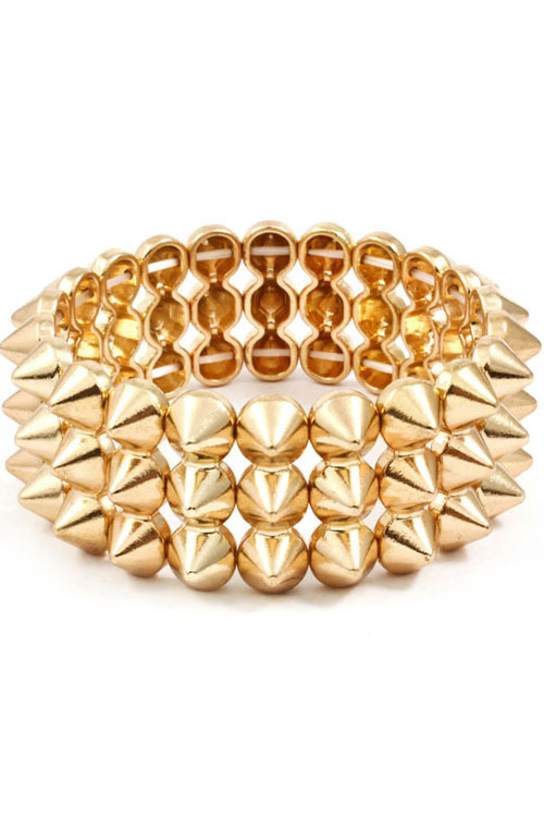 New Spiked Bracelets Fashion Urban Spike Stretch Womens Girls Punk Jewelry Trend | eBay